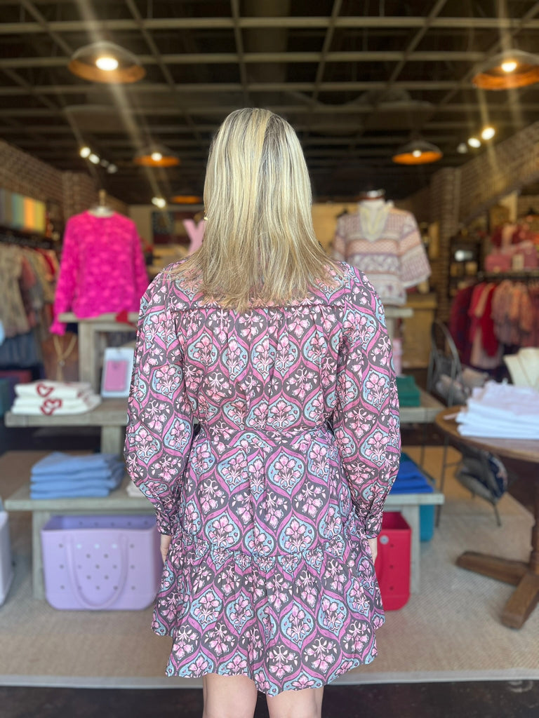 FINAL SALE - Plum Multi Mini Dress