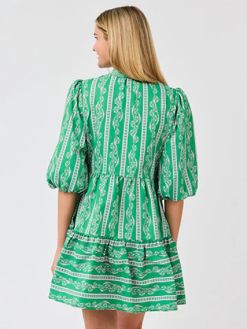 Riley Garden Lace Green Mini Dress