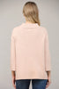 Rose Gold Glitter Front Pocket Mock Neck Sweater