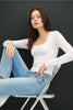 Soft Core Square Neck Long Sleeve Top