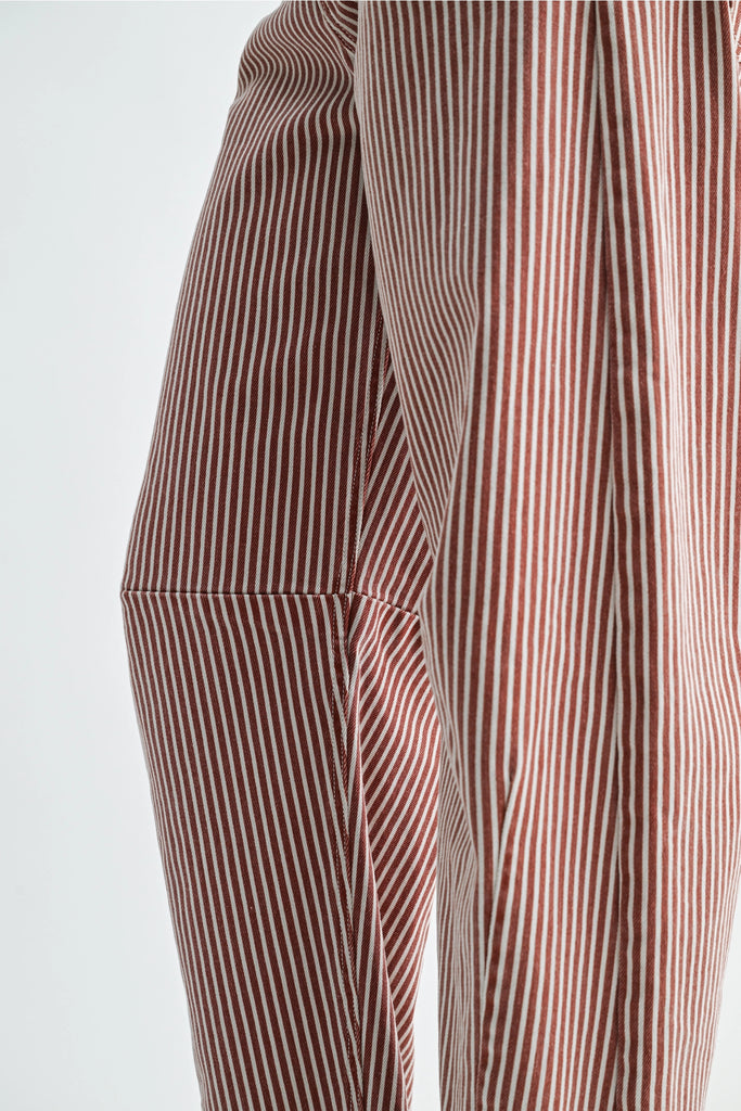 Stripe Barrel Jean w/ Seams
