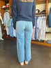 Medium Denim Scissor Cut Wide Leg Jean