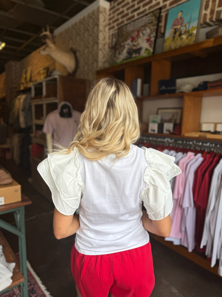 Flutter Ruffle Sleeve Top