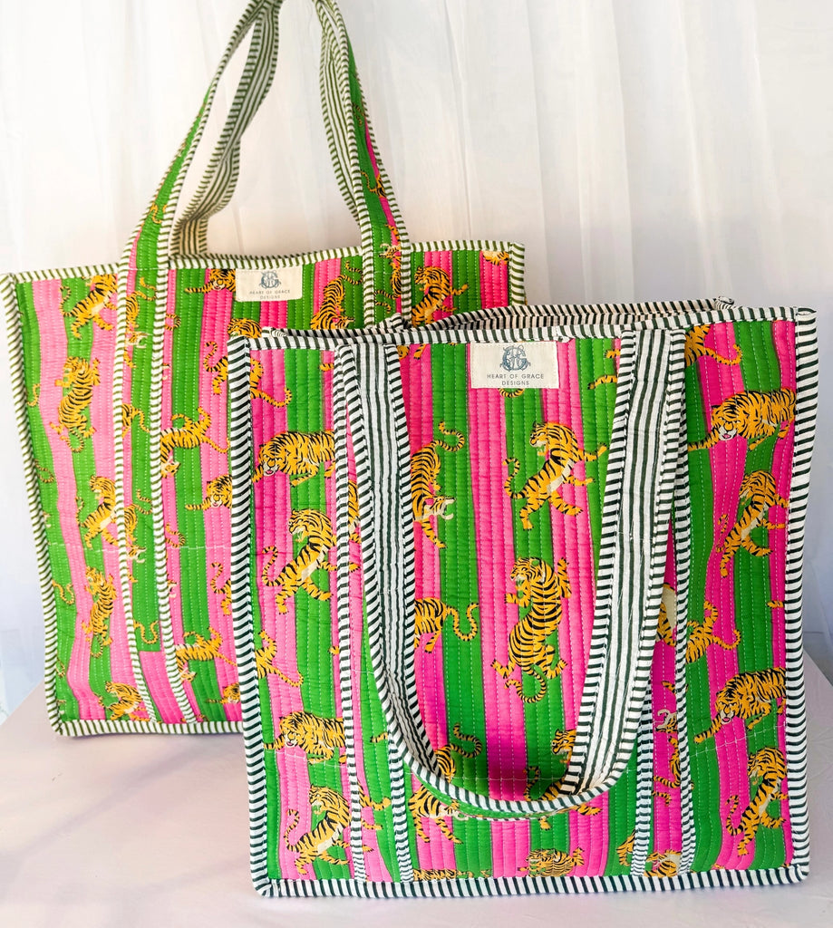 Large Quilted Tote Bag