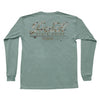 Youth Rod & Reel Long Sleeve Pocket Tee Heathered Sage