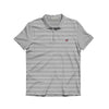 Youth UGA Standing Dawg Heathered Jasmine Performance Polo Charcoal & White