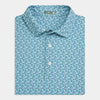 FINAL SALE - Ashen Green Pondersoa Pine Printed Performance Polo