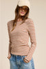 FINAL SALE - Ribbed Knit Striped Long Sleeve Top