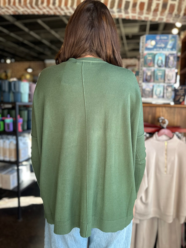 FINAL SALE - Solid Novelty Cashmere Blend Crew Sweater