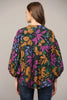 FINAL SALE - Bold Floral Print Bubble Sleeve Blouse