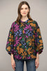 FINAL SALE - Bold Floral Print Bubble Sleeve Blouse