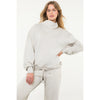 Taupe Funnel Neck Pullover Sweater