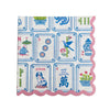 Mahjong Scalloped Edge Paper Cocktail Napkins