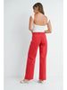 Vintage Red Relaxed Wide Leg Pant