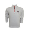 UGA Standing Dawg Shepherd Prestige Zip Pullover White/Grey/Red