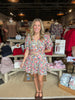 Pink Multi Ruffled Midi Dress