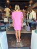 Wishlist- Hibiscus Pleated Button - Up Mini Dress