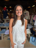 White Floral Eyelet Top