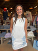 Baby Blue Floral Appliqué Shift Mini Dress