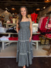 Black Check Maxi Dress
