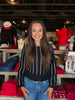 Black/Glitter Stripes Knitted Sweater