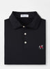 UGA Solid Black Performance Jersey Polo Standing Dawg