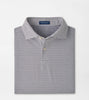 Albatross Stripe Cotton-Blend Piqué Polo - Edwin Spread Collar Windy Blue/Light Mocha
