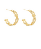 Linked & Pave Horseshoe Hoops
