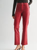FINAL SALE - Coated Red Slim Cropped Pant