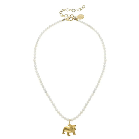 Multi-Strand Beaded Logo Necklace